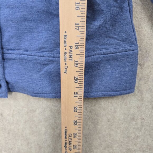 Sahalie Womens Blue Button-Down Jacket Size S Cotton Blend Casual Mock Neck - Picture 6 of 7